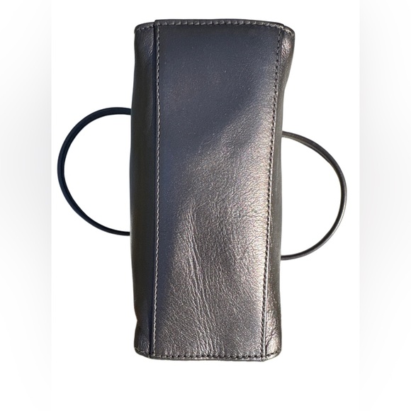 Coach Vintage 1998 HTF Pearlized Grey Nappa Leather Mini Tote Made in Italy 6108 - Picture 4 of 14